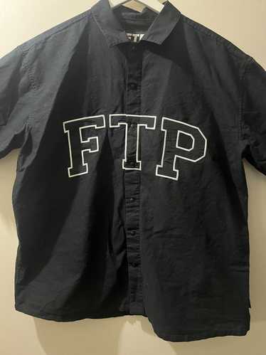 Fuck The Population FTP arch logo button up - image 1