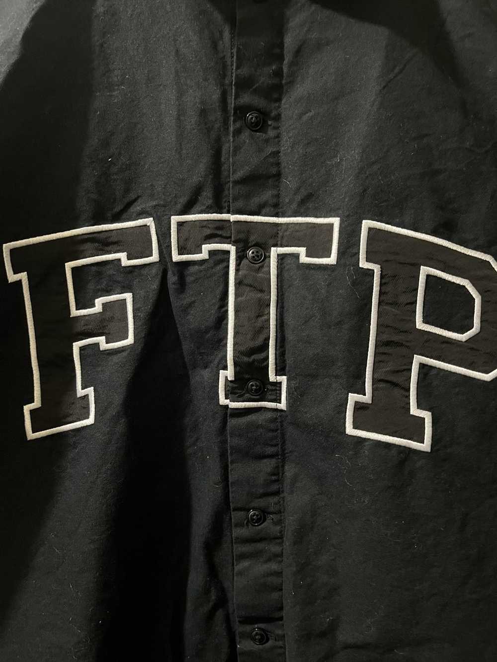 Fuck The Population FTP arch logo button up - image 2