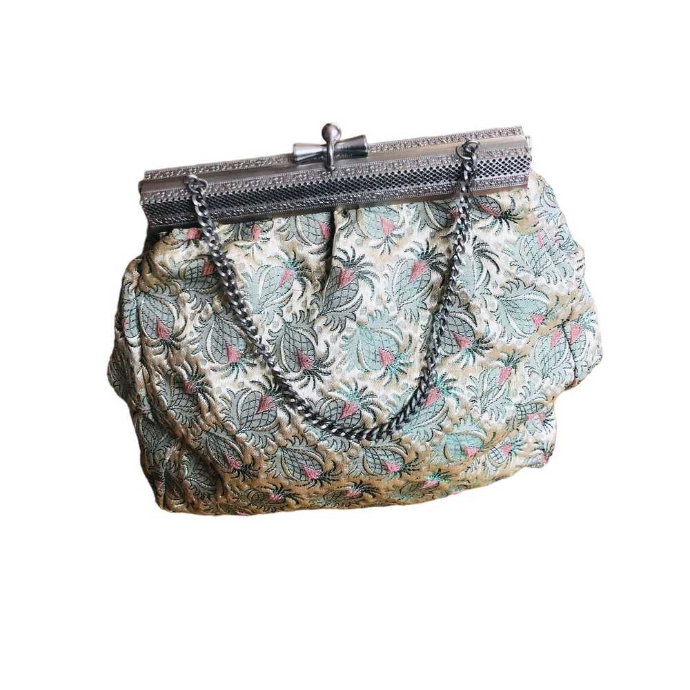 Other Vintage Handbag Metal Clasp Chain Strap Sat… - image 2