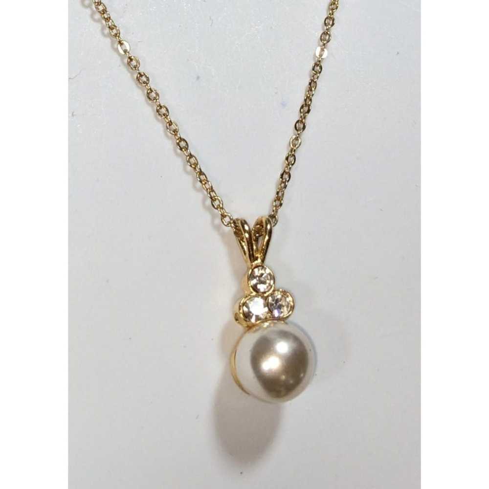Other Gold Pearl Bridal Necklace - image 1