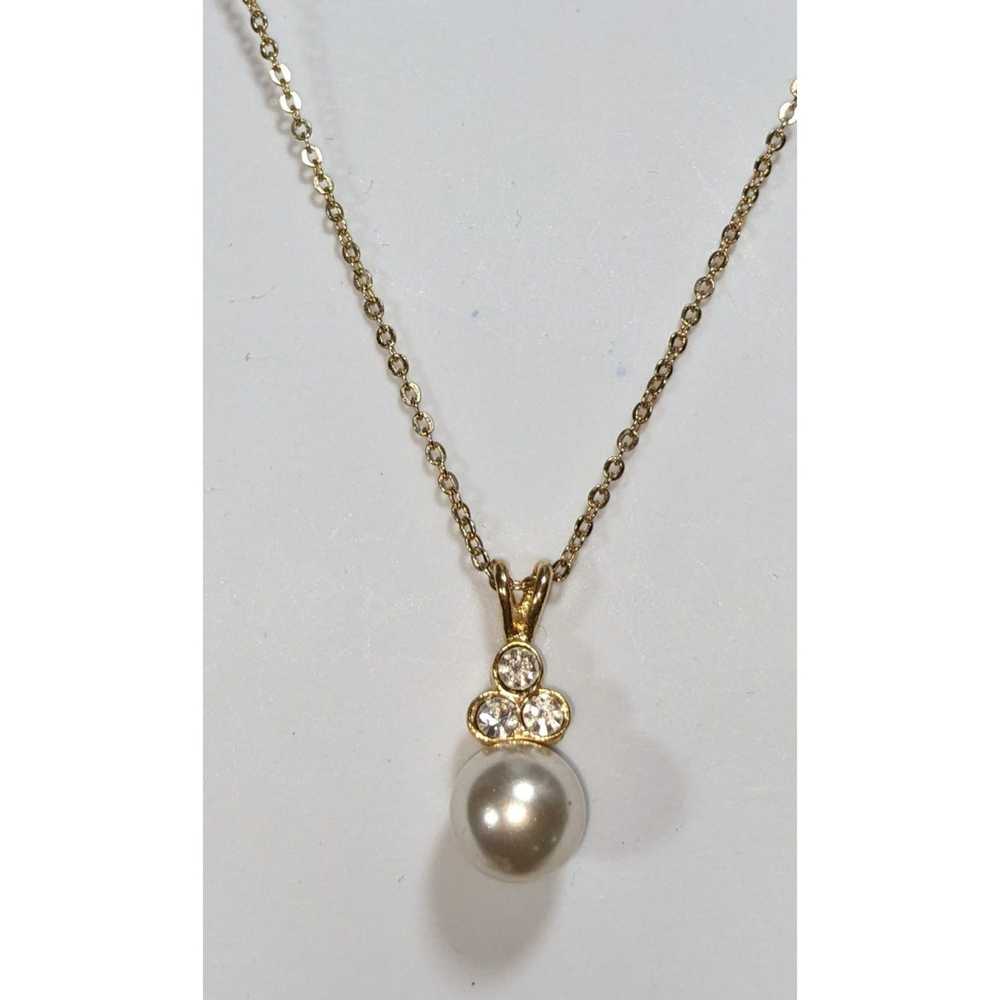 Other Gold Pearl Bridal Necklace - image 2