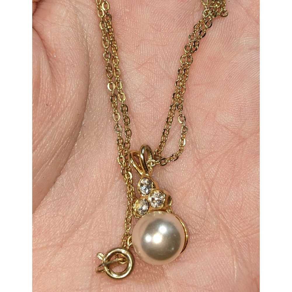 Other Gold Pearl Bridal Necklace - image 3