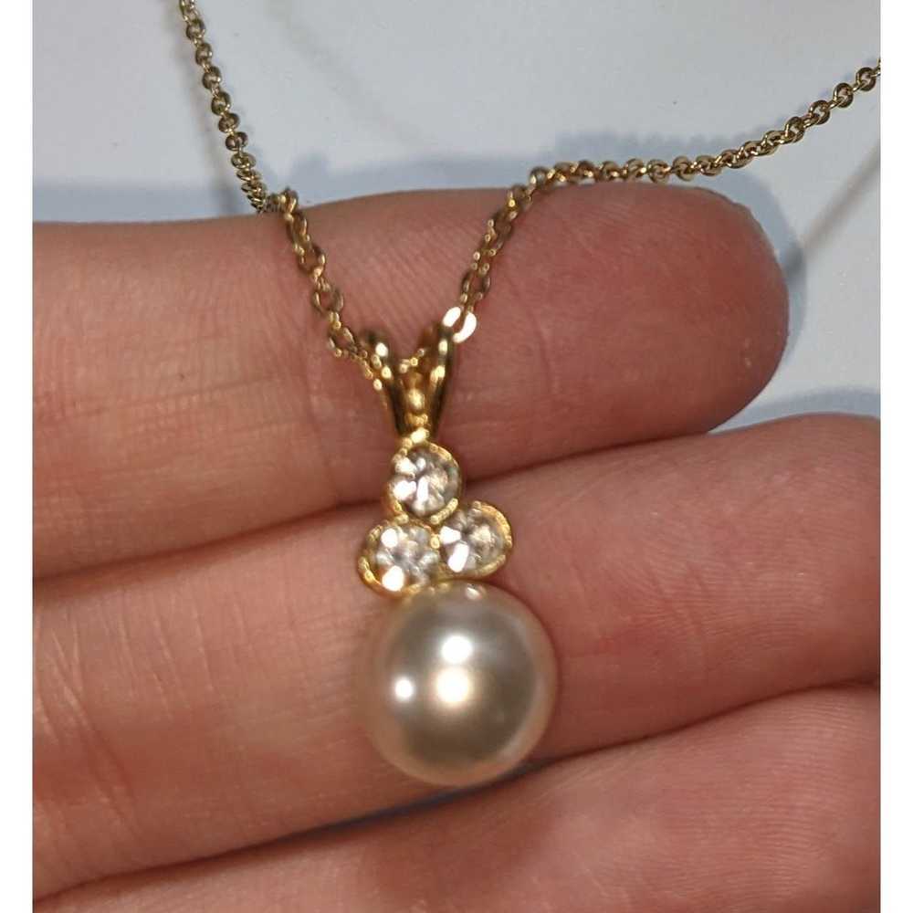 Other Gold Pearl Bridal Necklace - image 6
