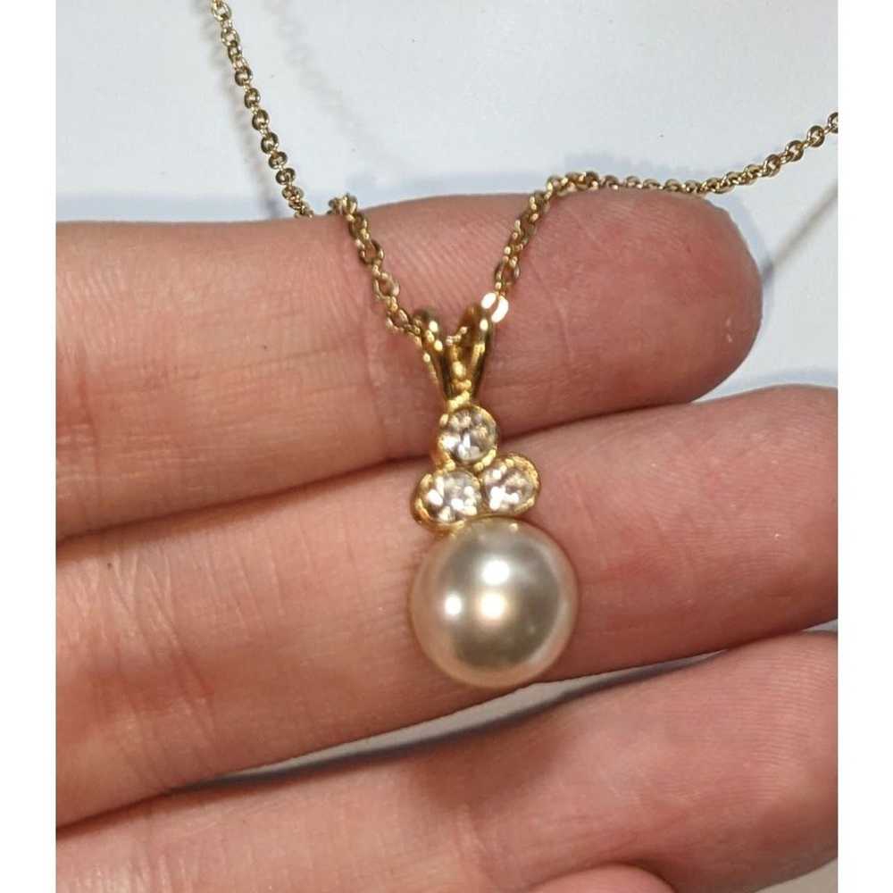 Other Gold Pearl Bridal Necklace - image 7