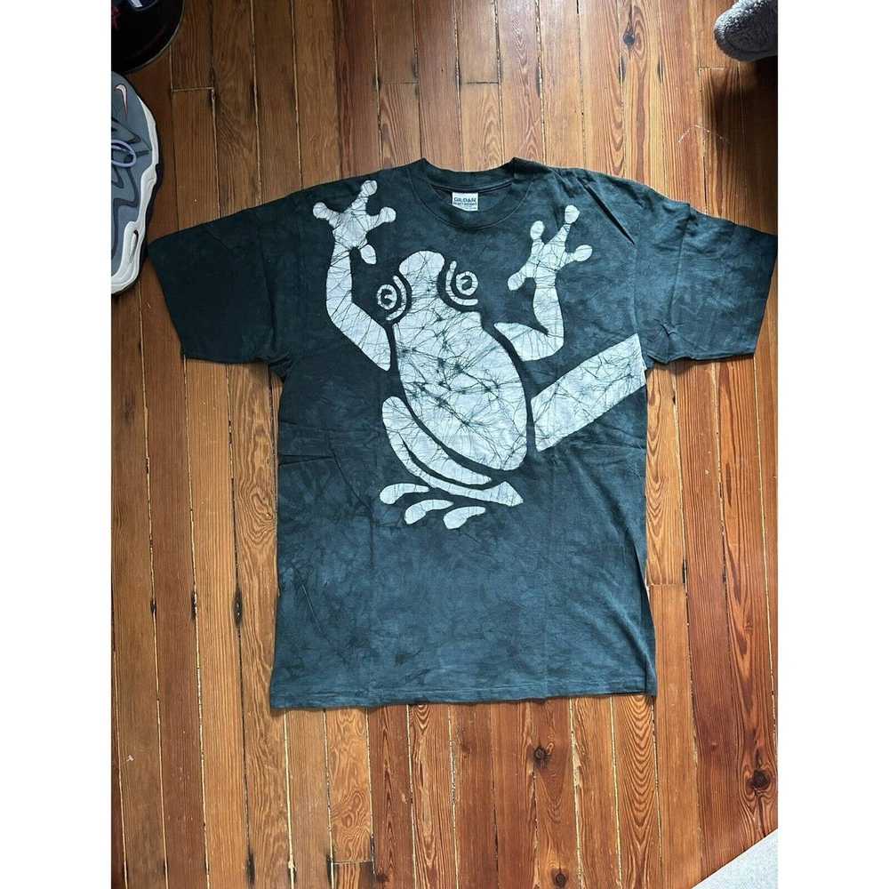 Gildan Vintage All Over Print Tie Dye Frog T Shir… - image 1