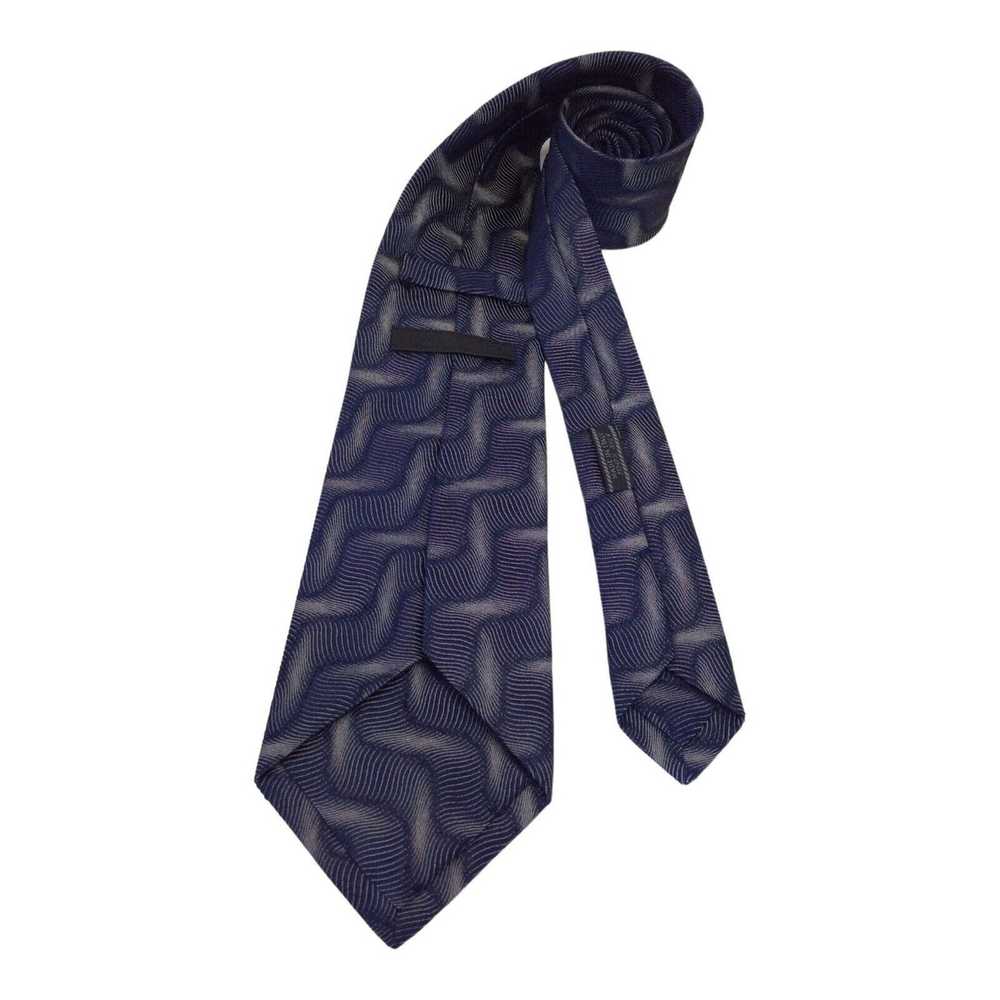 Prada PRADA MILANO Blue Abstract Pattern Silk Tie… - image 3