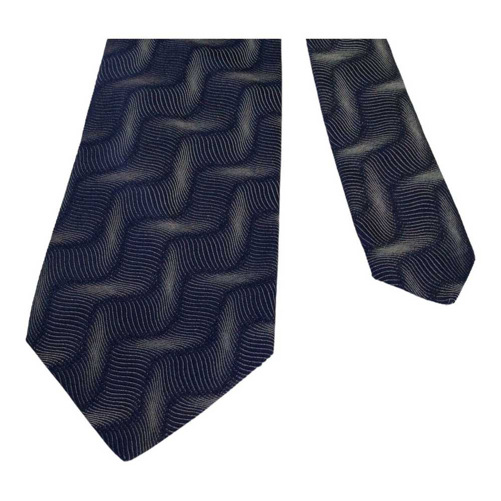 Prada PRADA MILANO Blue Abstract Pattern Silk Tie… - image 5