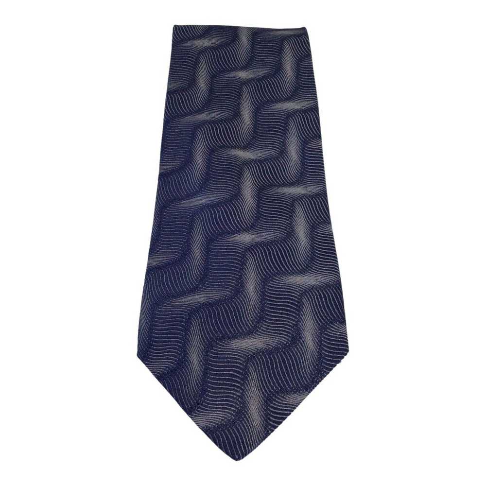 Prada PRADA MILANO Blue Abstract Pattern Silk Tie… - image 7