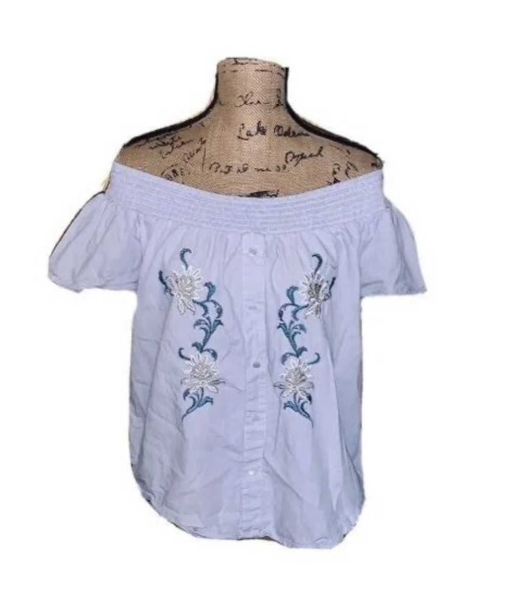 Other Flower and Feather peasant top L - image 2