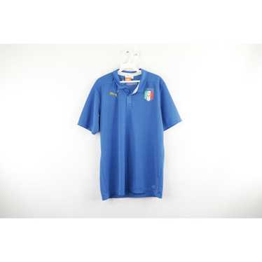 Vintage 00s Blue Puma FIGC Italia Long Sleeved T-Shirt - Large