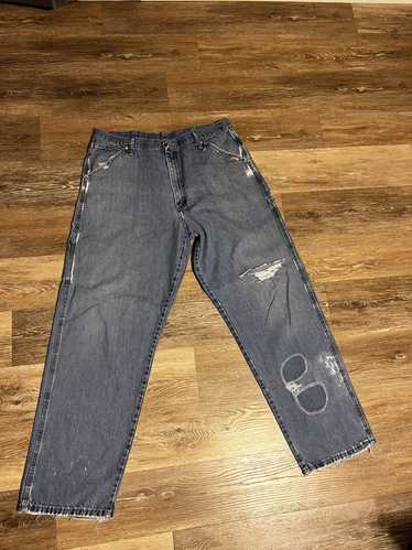 RW Rugged Wear® 36 x 36 Light Wash Men's Carpenter Denim Jeans at