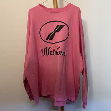 WE11DONE We11done welldone pink logo print long s… - image 1