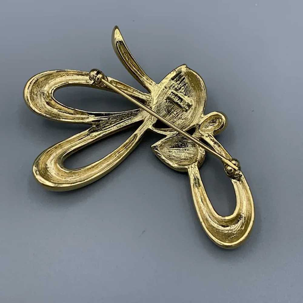 Vintage Trifari Statement Brooch Pin Signed Gold … - image 2