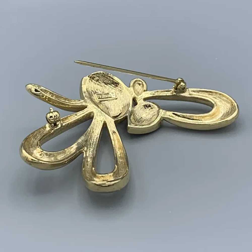 Vintage Trifari Statement Brooch Pin Signed Gold … - image 3
