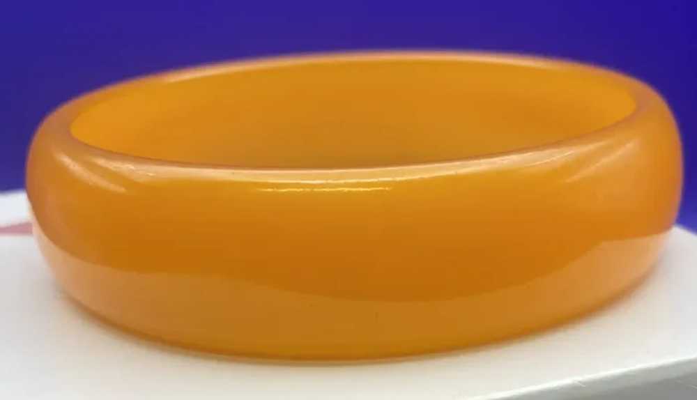 Domed Orange Pumpkin Spice Bakelite Bracelet - image 3
