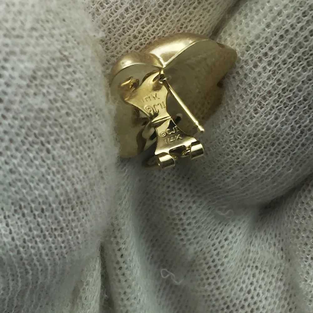 14K Gold Criss Cross Earrings - image 4