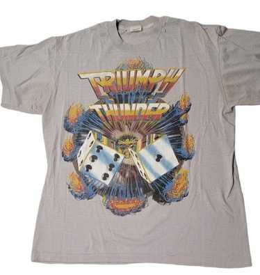 80年代ヴィンテージ TRIUMPH THUNDER SEVEN Tシャツ Rare VTG Triumph Thunder Seven Never Surrender Tour T Shirt