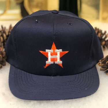 Vintage Houston Astros Hat Mens Strapback Blue Orange Nike Dri Fit Logo MLB  Y2K