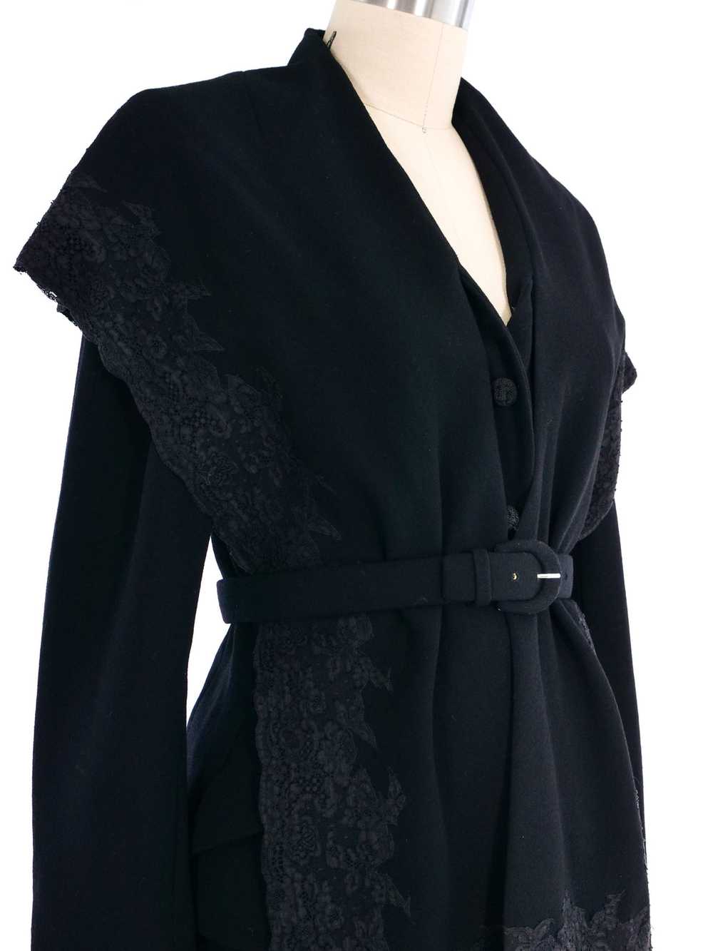 1998 Christian Dior Lace Trim Wrap Skirt And Jack… - image 2