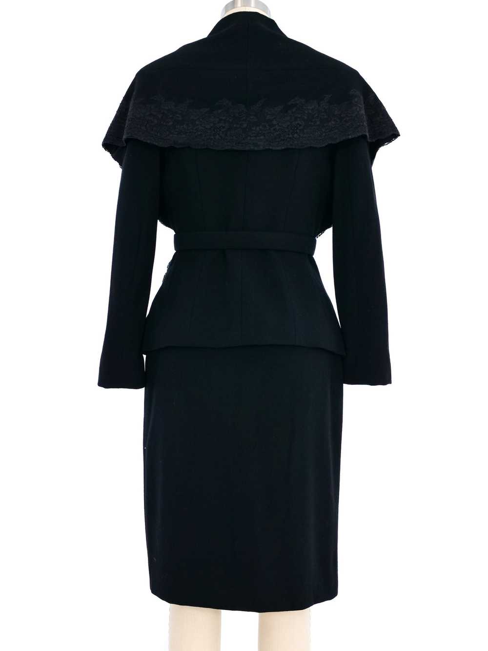 1998 Christian Dior Lace Trim Wrap Skirt And Jack… - image 4