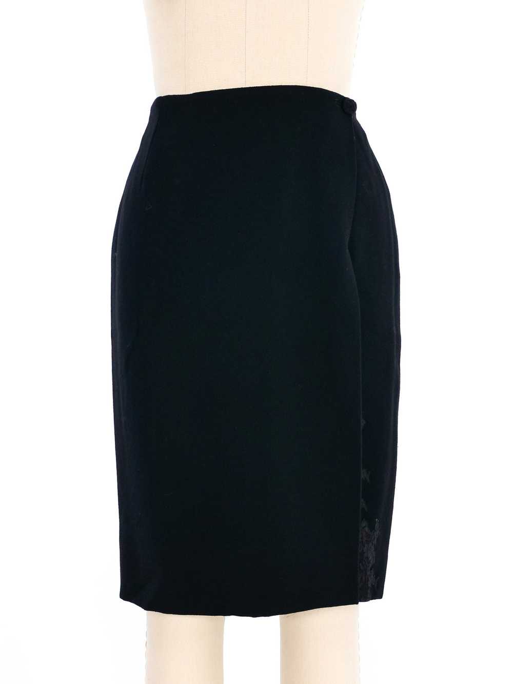 1998 Christian Dior Lace Trim Wrap Skirt And Jack… - image 5