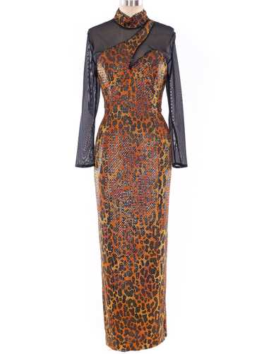 Leopard Printed Mosaic Dress