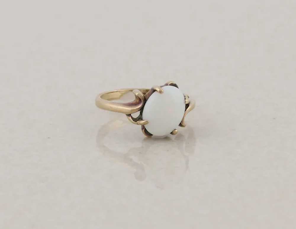 10k Yellow Gold Natural Opal Ring Size 4 3/4 - image 4