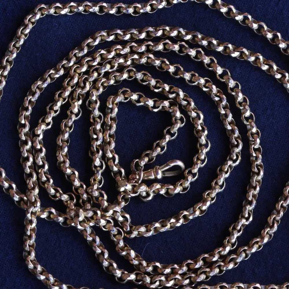 Georgian long chain necklace sautoir muff guard c… - image 8