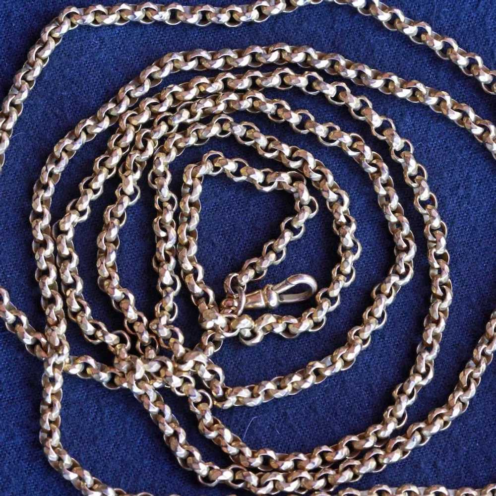 Georgian long chain necklace sautoir muff guard c… - image 9