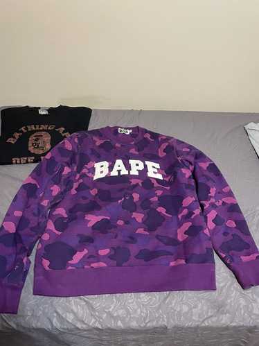 Bape Bathing ape purple Camo Crewneck vintage bape