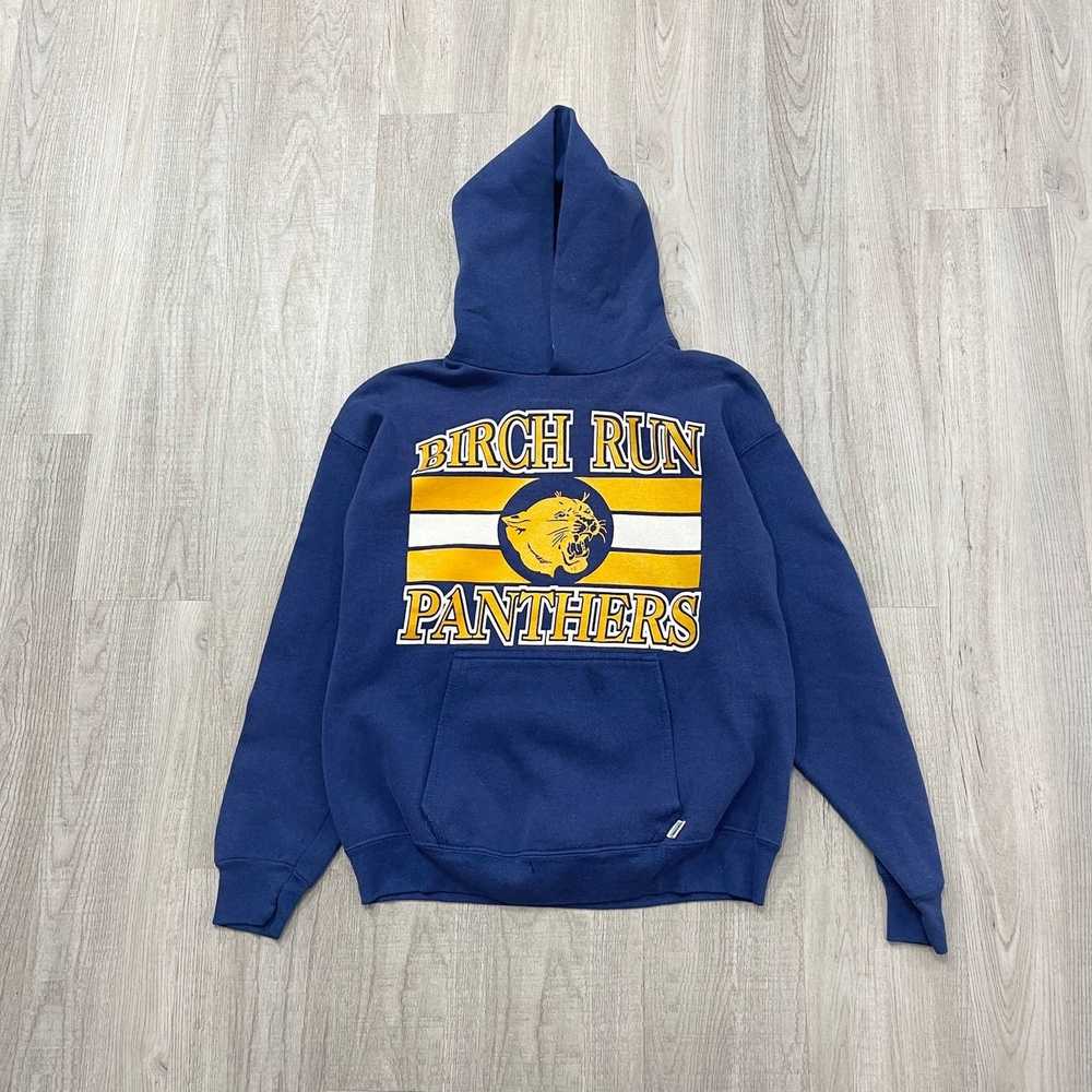 Vintage VINTAGE 1980s Birch Run Panthers Hooded Sweat… - Gem