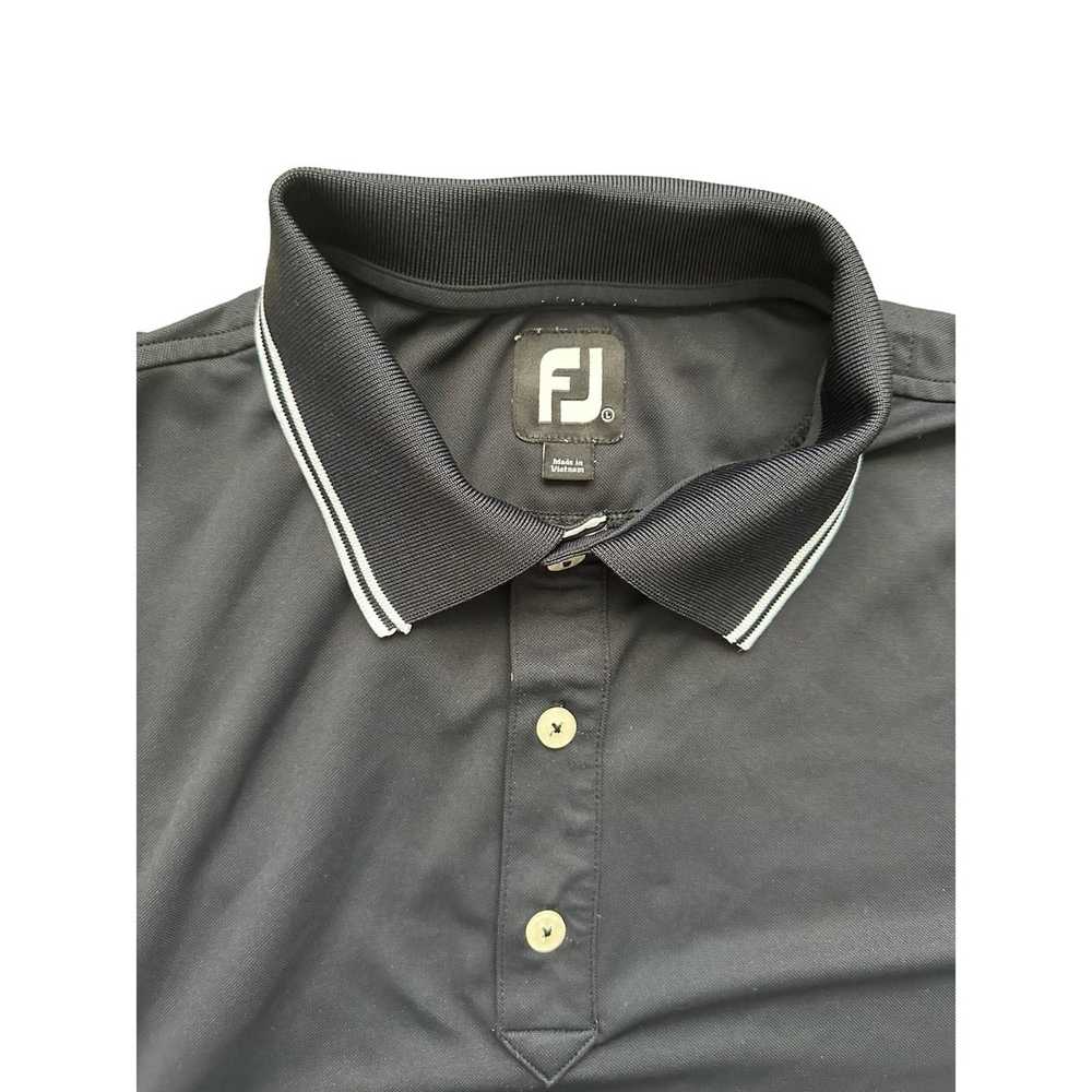 Footjoy Footjoy Men's Golf Polo Shirt Black & Whi… - image 2