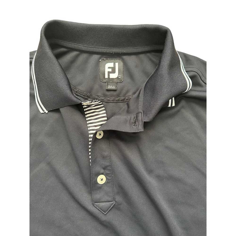 Footjoy Footjoy Men's Golf Polo Shirt Black & Whi… - image 3