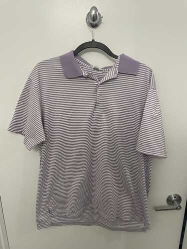 Peter Millar Purple and White Striped Polo