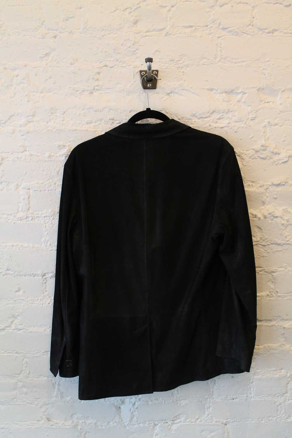 John Varvatos Black Suede Blazer Jacket - image 2