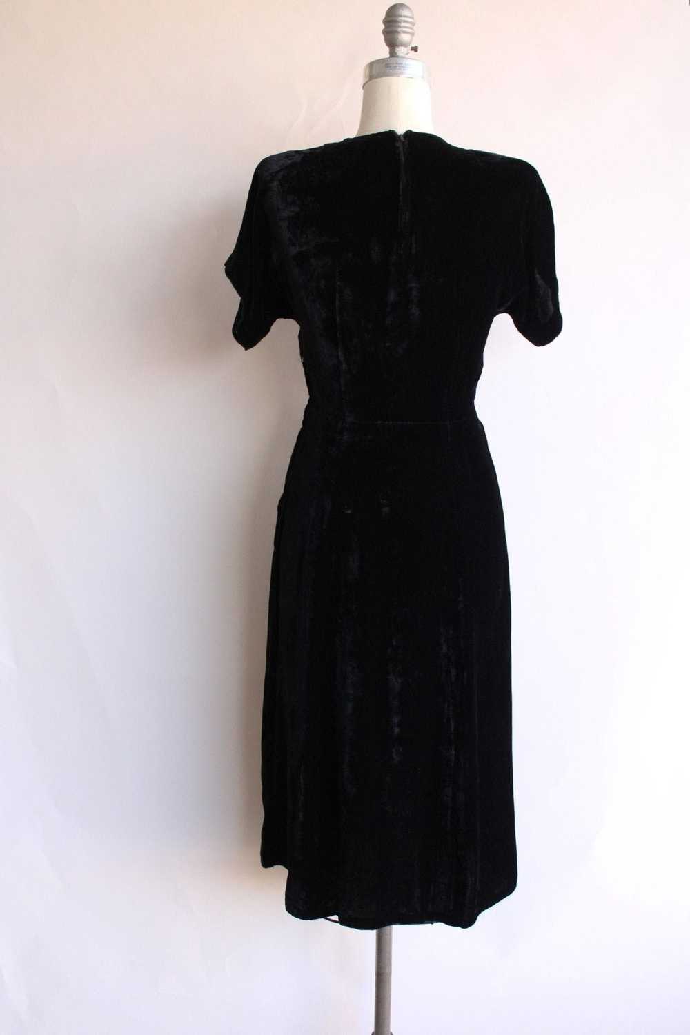 Vintage Vintage 1940s Dress, Cirilo Black Velvet … - image 10