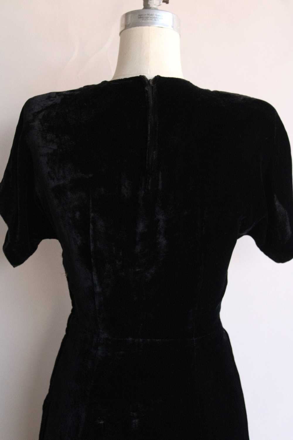 Vintage Vintage 1940s Dress, Cirilo Black Velvet … - image 11