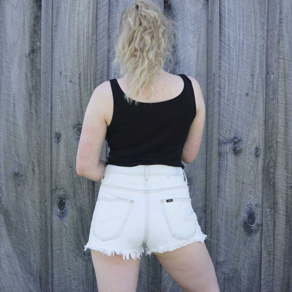 Lee Vintage 90s Lee high rise denim shorts metall… - image 6