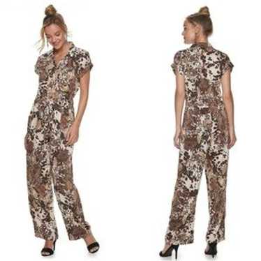 16. Apt 9 Python Print Utility Jumpsuit- Ptp: 20”… - image 1
