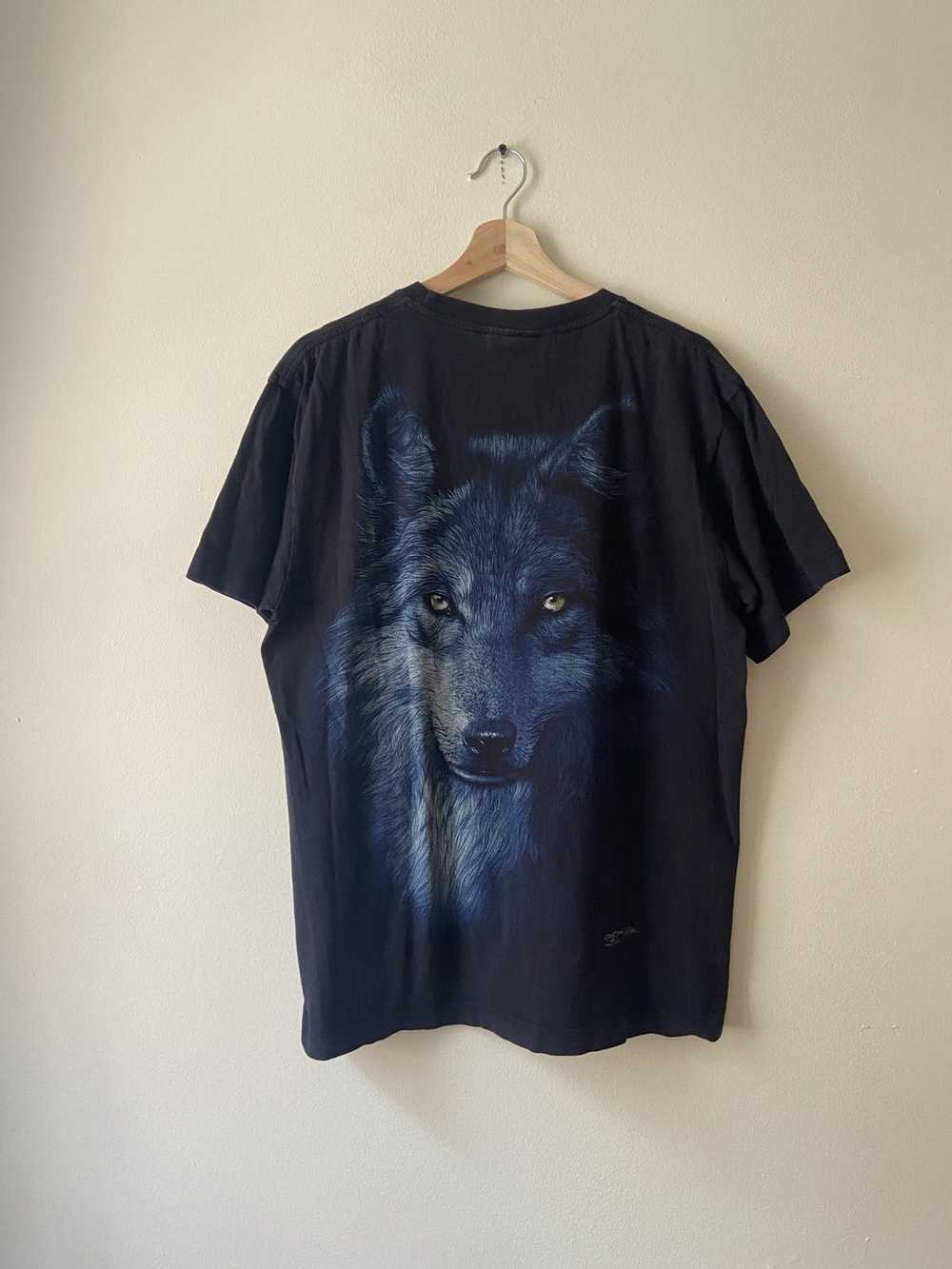 Art × Vintage Vintage 90’s Wolf animal nature art… - image 3