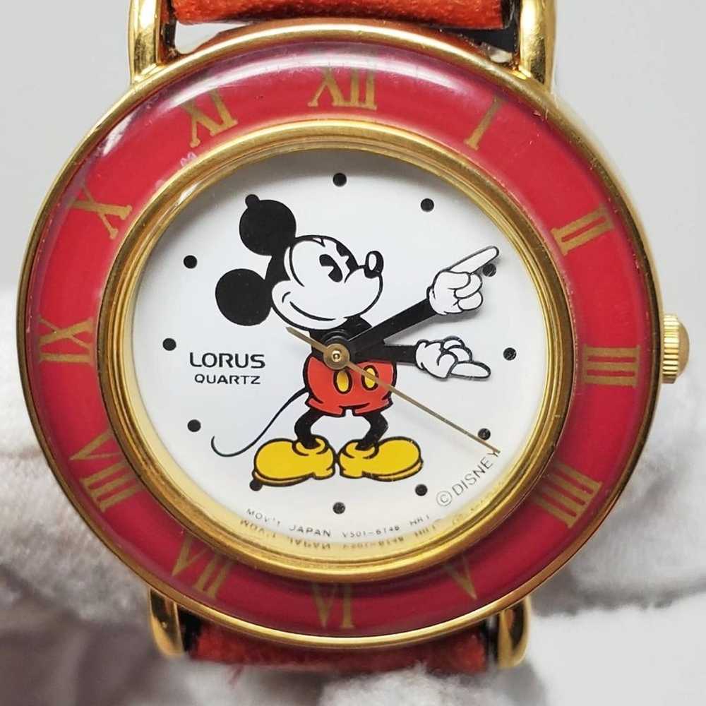 Disney Disney X Lorus Mickey Red Bubble Round VTG… - image 4