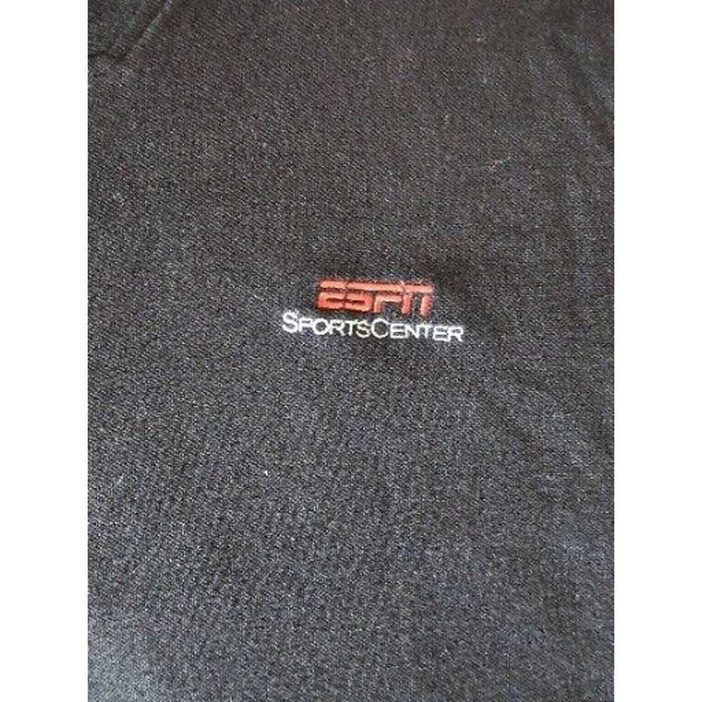 Esperos ESPN Sportscenter Black Polo V-Neck Shirt… - image 2