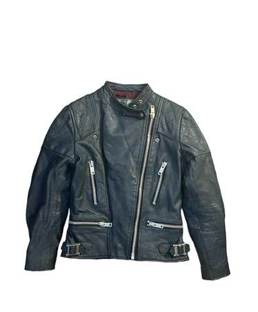 Vintage 80s Wolf Leather Cafe Racer Jacket