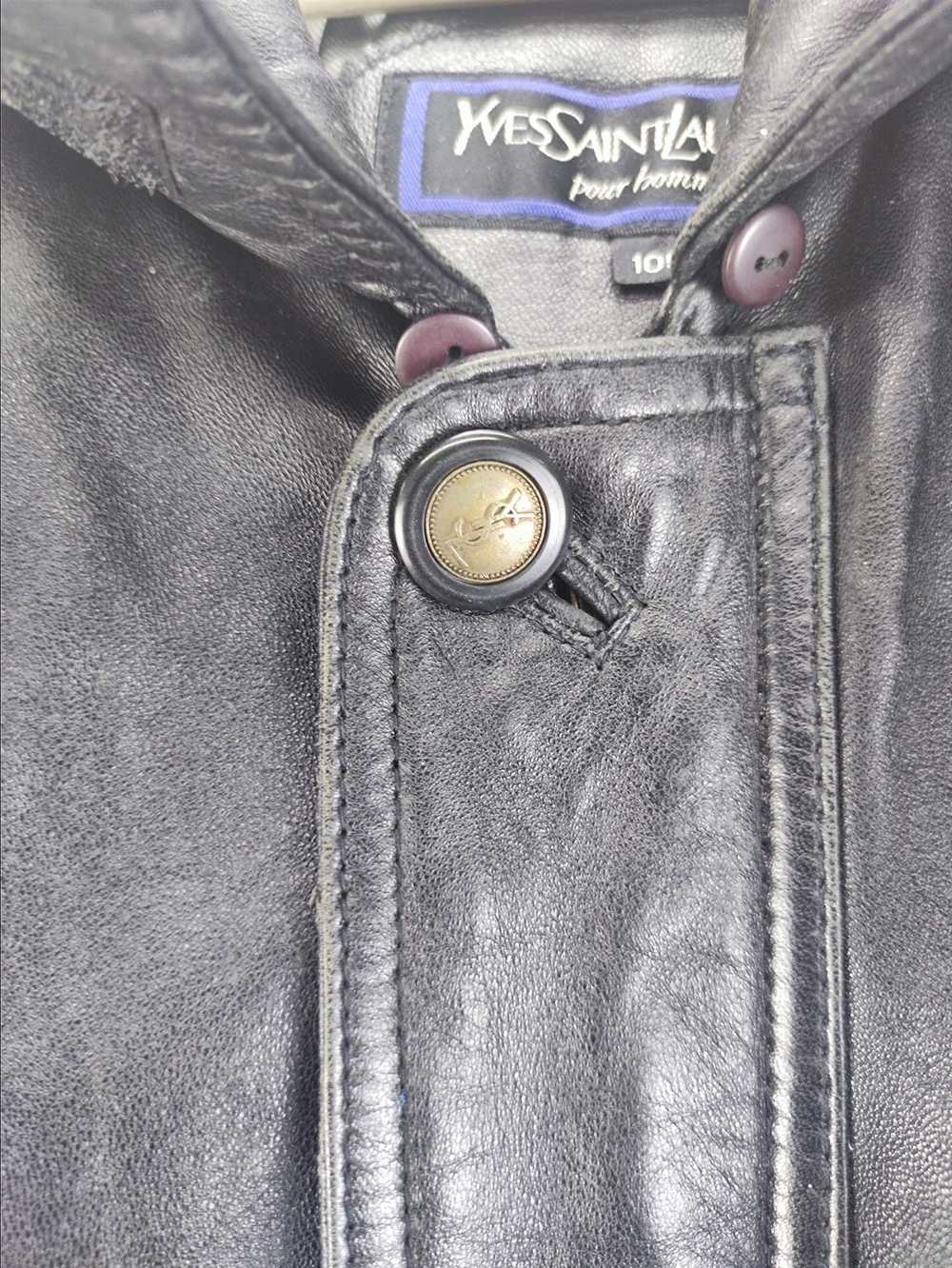 Leather Jacket × Ysl Pour Homme × Yves Saint Laur… - image 2