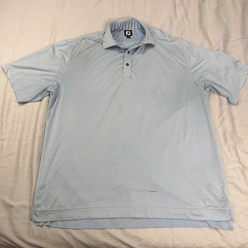 Footjoy Footjoy Polo Shirt Men Size XL Light blue… - image 1