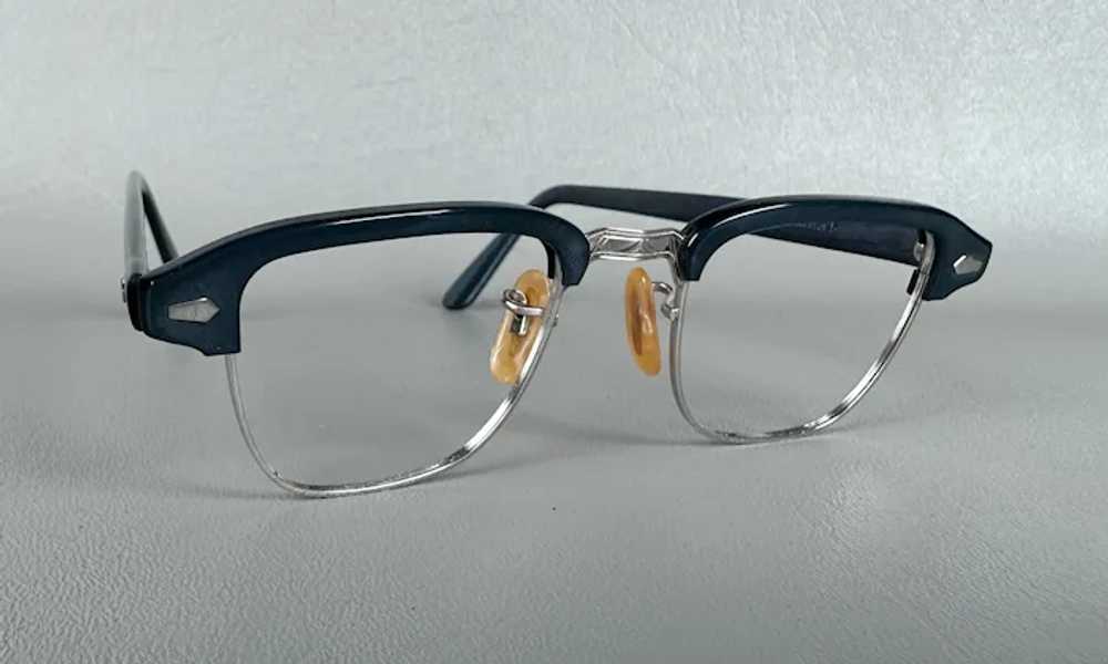 1950s Deadstock Gray Browline Eyeglass Frames, G-… - image 3