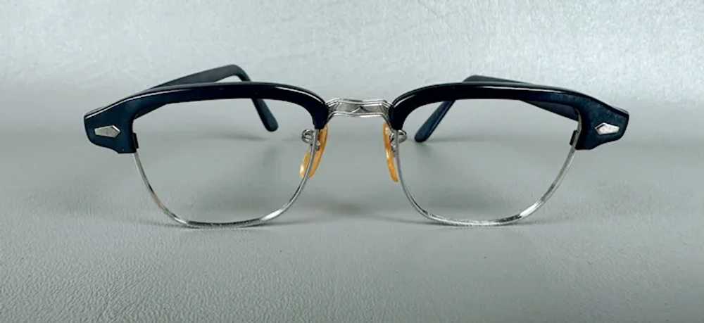 1950s Deadstock Gray Browline Eyeglass Frames, G-… - image 4