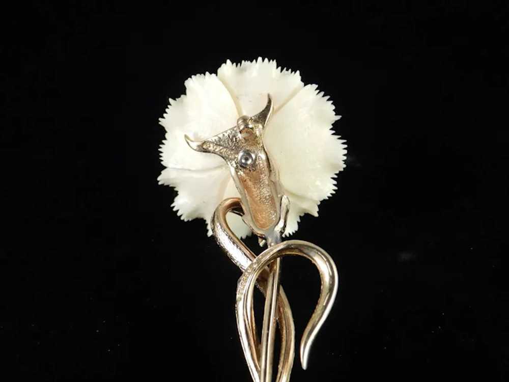 Marcel Boucher Long Stemmed Carnation Flower Faux… - image 10