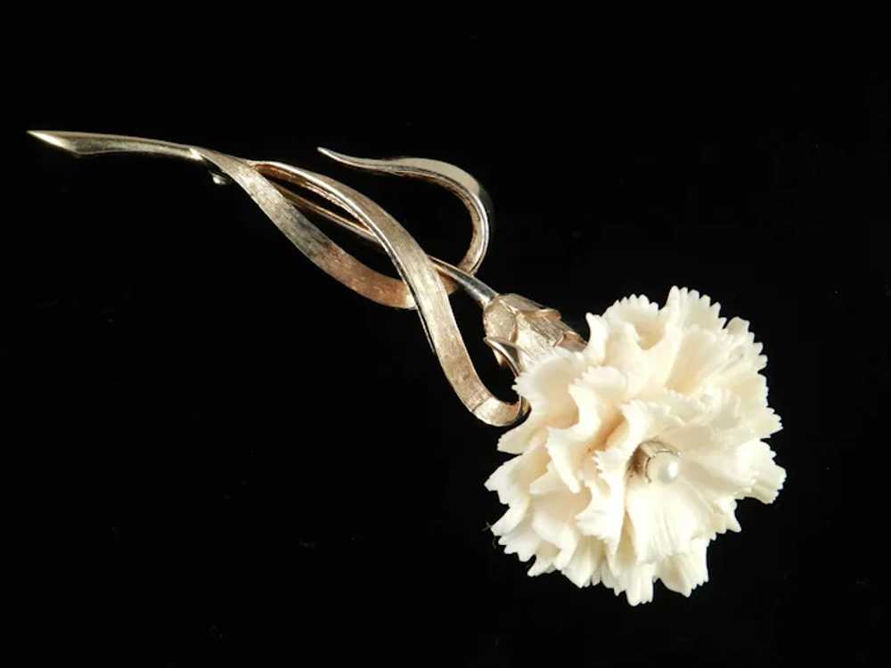 Marcel Boucher Long Stemmed Carnation Flower Faux… - image 2