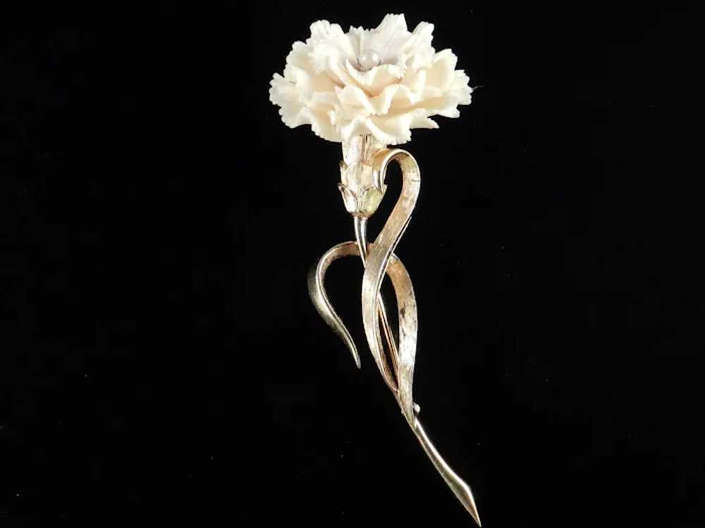 Marcel Boucher Long Stemmed Carnation Flower Faux… - image 4
